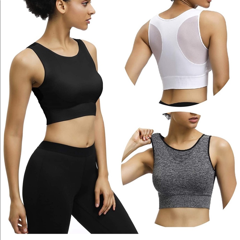 Longline Sports Bras Pack of 3